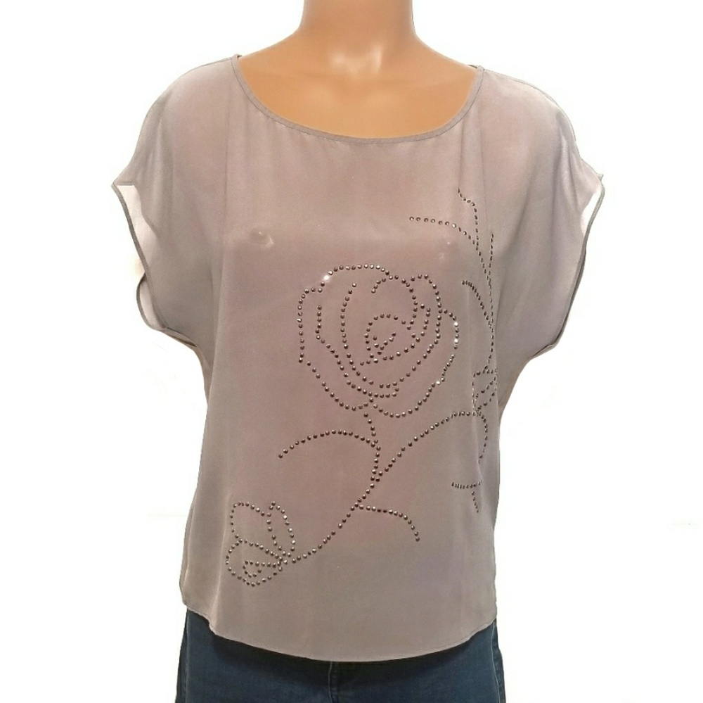 🎉HP🎉 Petticoat Alley Sheer Floral Blouse Small